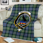 Plaid Blanket MacDonell Of Glengarry Ancient Clan Crest Badge Tartan Blanket Scottish Plaid Throw Blanket - Scotstee Shop