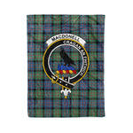 Plaid Blanket MacDonell Of Glengarry Ancient Clan Crest Badge Tartan Blanket Scottish Plaid Throw Blanket - Scotstee Shop