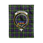 Plaid Blanket MacDonell Of Glengarry Clan Crest Badge Tartan Blanket Scottish Plaid Throw Blanket Tartan Plaid Fleece Blanket