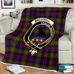 Plaid Blanket MacDonell Of Glengarry Modern Clan Crest Badge Tartan Blanket Scottish Plaid Throw Blanket - Scotstee Shop