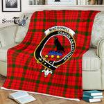 Plaid Blanket MacDonell Of Keppoch Modern Clan Crest Badge Tartan Blanket Scottish Plaid Throw Blanket - Scotstee Shop