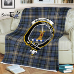 Plaid Blanket MacDowall Clan Crest Badge Tartan Blanket Scottish Plaid Throw Blanket Tartan Plaid Fleece Blanket