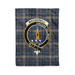 Plaid Blanket MacDowall Clan Crest Badge Tartan Blanket Scottish Plaid Throw Blanket Tartan Plaid Fleece Blanket
