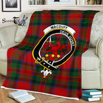 Plaid Blanket MacDuff Clan Crest Badge Tartan Blanket Scottish Plaid Throw Blanket Tartan Plaid Fleece Blanket