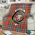 Plaid Blanket MacFarlane Ancient Clan Crest Badge Tartan Blanket Scottish Plaid Throw Blanket Tartan Plaid Fleece Blanket