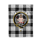 Plaid Blanket MacFarlane Black & White Clan Crest Badge Tartan Blanket Scottish Plaid Throw Blanket Tartan Plaid Fleece Blanket