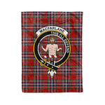 Plaid Blanket MacFarlane Clan Crest Badge Tartan Blanket Scottish Plaid Throw Blanket Tartan Plaid Fleece Blanket