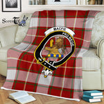 Plaid Blanket MacFie Clan Crest Badge Tartan Blanket Scottish Plaid Throw Blanket Tartan Plaid Fleece Blanket