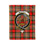Plaid Blanket MacGill Clan Crest Badge Tartan Blanket Scottish Plaid Throw Blanket Tartan Plaid Fleece Blanket