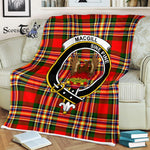 Plaid Blanket MacGill Clan Crest Badge Tartan Blanket Scottish Plaid Throw Blanket Tartan Plaid Fleece Blanket