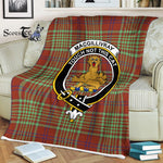 Plaid Blanket MacGillivray Hunting Ancient Clan Crest Badge Tartan Blanket Scottish Plaid Throw Blanket - Scotstee Shop