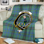 Plaid Blanket MacInnes Ancient Clan Crest Badge Tartan Blanket Scottish Plaid Throw Blanket Tartan Plaid Fleece Blanket