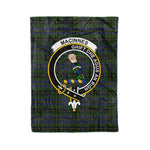 Plaid Blanket MacInnes Clan Crest Badge Tartan Blanket Scottish Plaid Throw Blanket Tartan Plaid Fleece Blanket