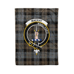 Plaid Blanket MacKay Weathered Clan Crest Badge Tartan Blanket Scottish Plaid Throw Blanket Tartan Plaid Fleece Blanket