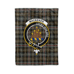 Plaid Blanket MacKenzie Weathered Clan Crest Badge Tartan Blanket Scottish Plaid Throw Blanket Tartan Plaid Fleece Blanket