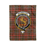 Plaid Blanket MacKintosh Hunting Weathered Clan Crest Badge Tartan Blanket Scottish Plaid Throw Blanket Tartan Plaid Fleece Blanket