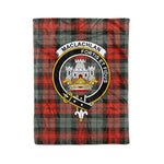 Plaid Blanket MacLachlan Weathered Clan Crest Badge Tartan Blanket Scottish Plaid Throw Blanket Tartan Plaid Fleece Blanket