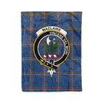 Scotstee Shop Tartan Plaid Fleece Blankets MacLaine of Loch Buie Hunting Ancient Clan Crest Badge Scottish Tartan Plaid Sherpa Blanket