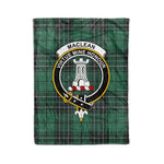 Plaid Blanket MacLean Hunting Ancient Clan Crest Badge Tartan Blanket Scottish Plaid Throw Blanket Tartan Plaid Fleece Blanket