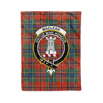 Scotstee Shop Tartan Plaid Fleece Blankets MacLean Of Duart Ancient Clan Crest Badge Scottish Tartan Plaid Sherpa Blanket