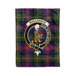 Plaid Blanket MacLennan Clan Crest Badge Tartan Blanket Scottish Plaid Throw Blanket Tartan Plaid Fleece Blanket