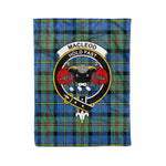 Scotstee Shop Tartan Plaid Fleece Blankets MacLeod Of Harris Ancient Clan Crest Badge Scottish Tartan Plaid Sherpa Blanket