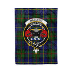 Scotstee Shop Tartan Plaid Fleece Blankets MacLeod Of Harris Modern Clan Crest Badge Scottish Tartan Plaid Sherpa Blanket