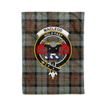 Scotstee Shop Tartan Plaid Fleece Blankets MacLeod Of Harris Weathered Clan Crest Badge Scottish Tartan Plaid Sherpa Blanket