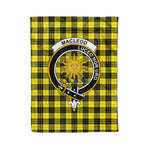 Scotstee Shop Tartan Plaid Fleece Blankets MacLeod Of Lewis Modern Clan Crest Badge Scottish Tartan Plaid Sherpa Blanket