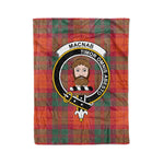 Plaid Blanket MacNab Clan Crest Badge Tartan Blanket Scottish Plaid Throw Blanket Tartan Plaid Fleece Blanket
