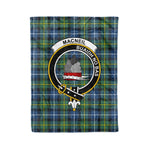 Scotstee Shop Tartan Plaid Fleece Blankets MacNeill Of Barra Ancient Clan Crest Badge Scottish Tartan Plaid Sherpa Blanket