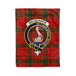 Plaid Blanket MacQuarrie Clan Crest Badge Tartan Blanket Scottish Plaid Throw Blanket Tartan Plaid Fleece Blanket