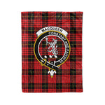 Plaid Blanket MacQueen Clan Crest Badge Tartan Blanket Scottish Plaid Throw Blanket Tartan Plaid Fleece Blanket