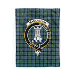 Plaid Blanket Malcolm Ancient Clan Crest Badge Tartan Blanket Scottish Plaid Throw Blanket Tartan Plaid Fleece Blanket