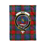 Plaid Blanket Mar Clan Crest Badge Tartan Blanket Scottish Plaid Throw Blanket Tartan Plaid Fleece Blanket
