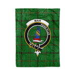 Plaid Blanket Mar Hunting Clan Crest Badge Tartan Blanket Scottish Plaid Throw Blanket Tartan Plaid Fleece Blanket