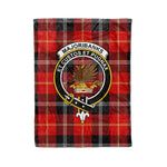 Plaid Blanket Marjoribanks Clan Crest Badge Tartan Blanket Scottish Plaid Throw Blanket Tartan Plaid Fleece Blanket