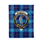 Plaid Blanket McKerrell Blue Clan Crest Badge Tartan Blanket Scottish Plaid Throw Blanket Tartan Plaid Fleece Blanket
