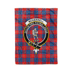 Plaid Blanket McKerrell Red Clan Crest Badge Tartan Blanket Scottish Plaid Throw Blanket Tartan Plaid Fleece Blanket