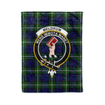 Plaid Blanket Meldrum Forbes Clan Crest Badge Tartan Blanket Scottish Plaid Throw Blanket Tartan Plaid Fleece Blanket