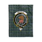 Plaid Blanket Melville Clan Crest Badge Tartan Blanket Scottish Plaid Throw Blanket Tartan Plaid Fleece Blanket