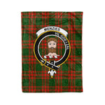 Plaid Blanket Menzies Green Modern Clan Crest Badge Tartan Blanket Scottish Plaid Throw Blanket Tartan Plaid Fleece Blanket