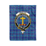 Plaid Blanket Mercer Clan Crest Badge Tartan Blanket Scottish Plaid Throw Blanket Tartan Plaid Fleece Blanket