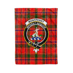 Plaid Blanket Monypenny Clan Crest Badge Tartan Blanket Scottish Plaid Throw Blanket Tartan Plaid Fleece Blanket