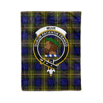 Plaid Blanket Muir Clan Crest Badge Tartan Blanket Scottish Plaid Throw Blanket Tartan Plaid Fleece Blanket