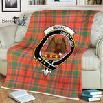 Plaid Blanket Munro Ancient Clan Crest Badge Tartan Blanket Scottish Plaid Throw Blanket Tartan Plaid Fleece Blanket