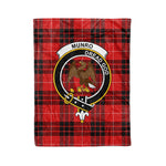 Plaid Blanket Munro Clan Crest Badge Tartan Blanket Scottish Plaid Throw Blanket Tartan Plaid Fleece Blanket