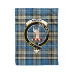 Plaid Blanket Napier Ancient Clan Crest Badge Tartan Blanket Scottish Green Plaid Throw Blanket Tartan Plaid Fleece Blanket