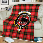 Plaid Blanket Nesbitt Clan Crest Badge Tartan Blanket Scottish Green Plaid Throw Blanket Tartan Plaid Fleece Blanket