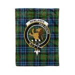Plaid Blanket Newlands Clan Crest Badge Tartan Blanket Scottish Green Plaid Throw Blanket Tartan Plaid Fleece Blanket